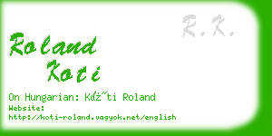 roland koti business card
